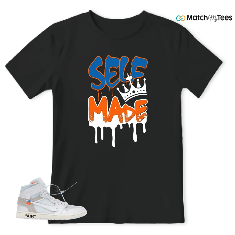 NIKE AIR JORDAN 1 RETRO HIGH VIRGIL ABLOH ARCHIVE ALASKA SNEAKER Matching Tees t-shirt