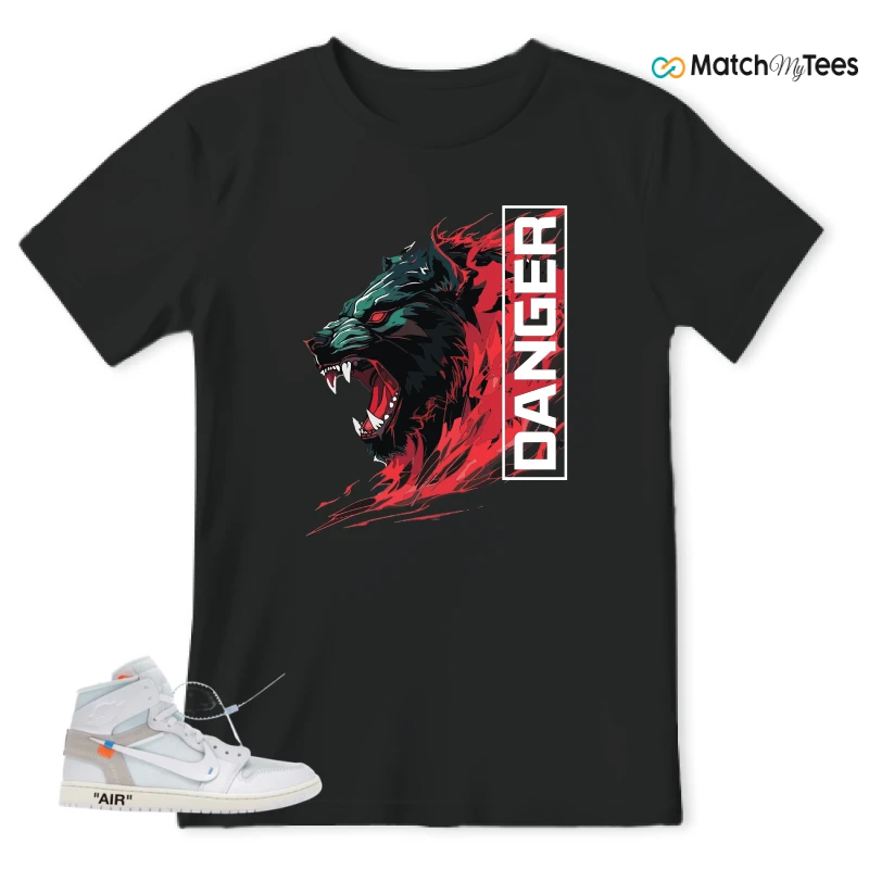 NIKE AIR JORDAN 1 RETRO HIGH VIRGIL ABLOH ARCHIVE ALASKA SNEAKER Matching Tees t-shirt