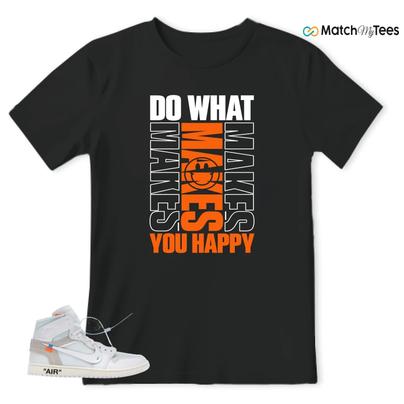 NIKE AIR JORDAN 1 RETRO HIGH VIRGIL ABLOH ARCHIVE ALASKA SNEAKER Matching Tees t-shirt