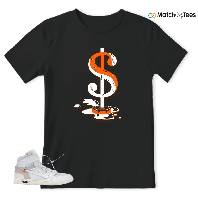 NIKE AIR JORDAN 1 RETRO HIGH VIRGIL ABLOH ARCHIVE ALASKA SNEAKER Matching Tees t-shirt