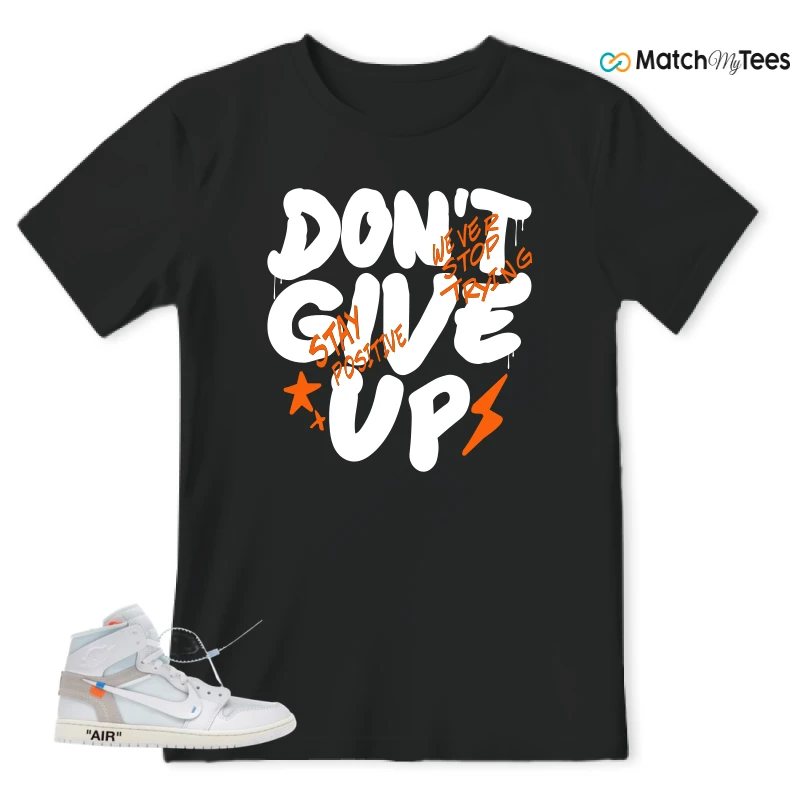 NIKE AIR JORDAN 1 RETRO HIGH VIRGIL ABLOH ARCHIVE ALASKA SNEAKER Matching Tees t-shirt
