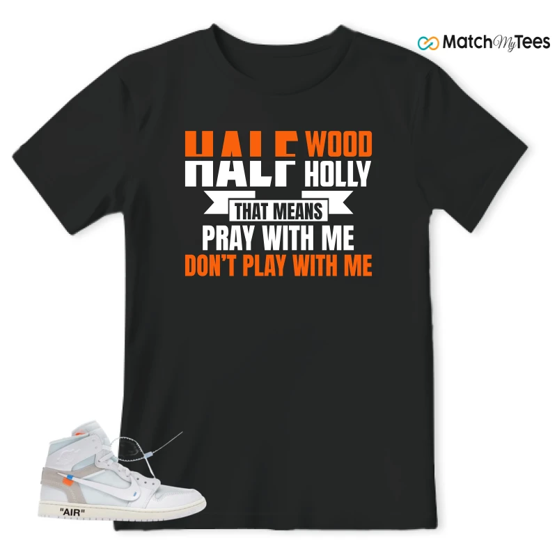 NIKE AIR JORDAN 1 RETRO HIGH VIRGIL ABLOH ARCHIVE ALASKA SNEAKER Matching Tees t-shirt