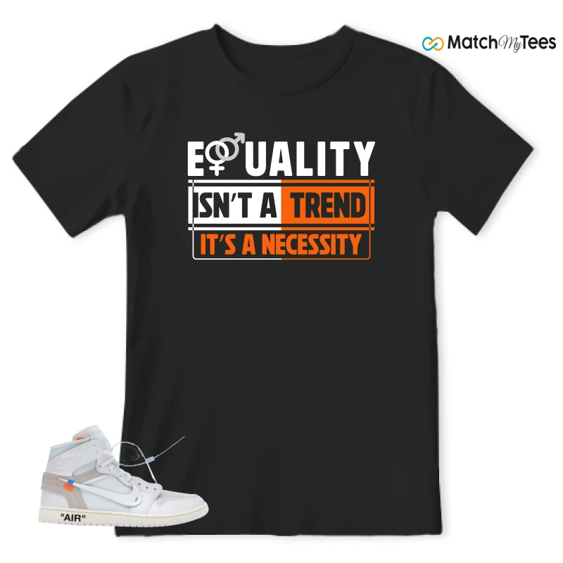 NIKE AIR JORDAN 1 RETRO HIGH VIRGIL ABLOH ARCHIVE ALASKA SNEAKER Matching Tees t-shirt