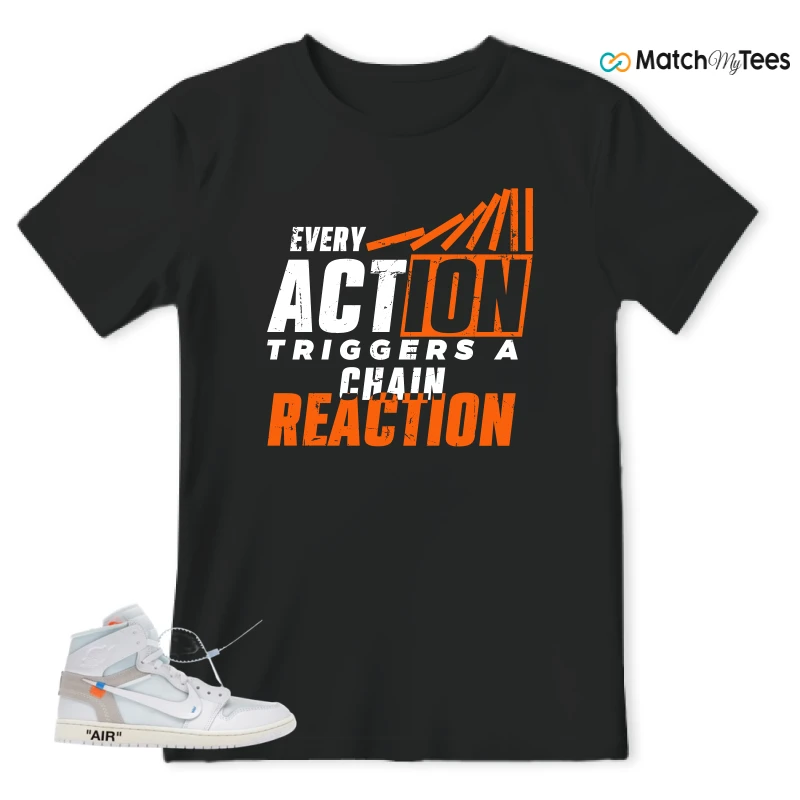 NIKE AIR JORDAN 1 RETRO HIGH VIRGIL ABLOH ARCHIVE ALASKA SNEAKER Matching Tees t-shirt