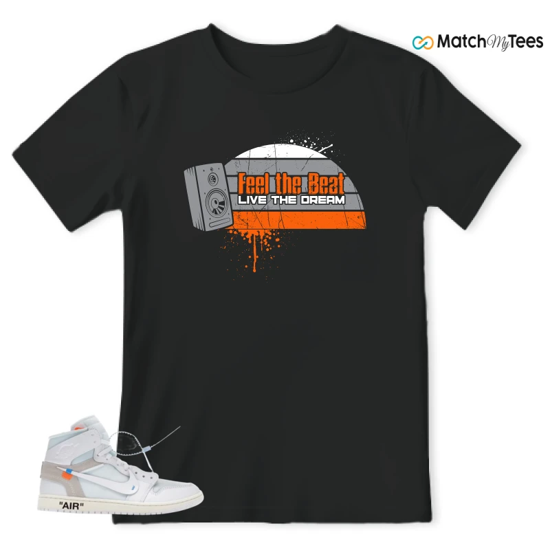 NIKE AIR JORDAN 1 RETRO HIGH VIRGIL ABLOH ARCHIVE ALASKA SNEAKER Matching Tees t-shirt