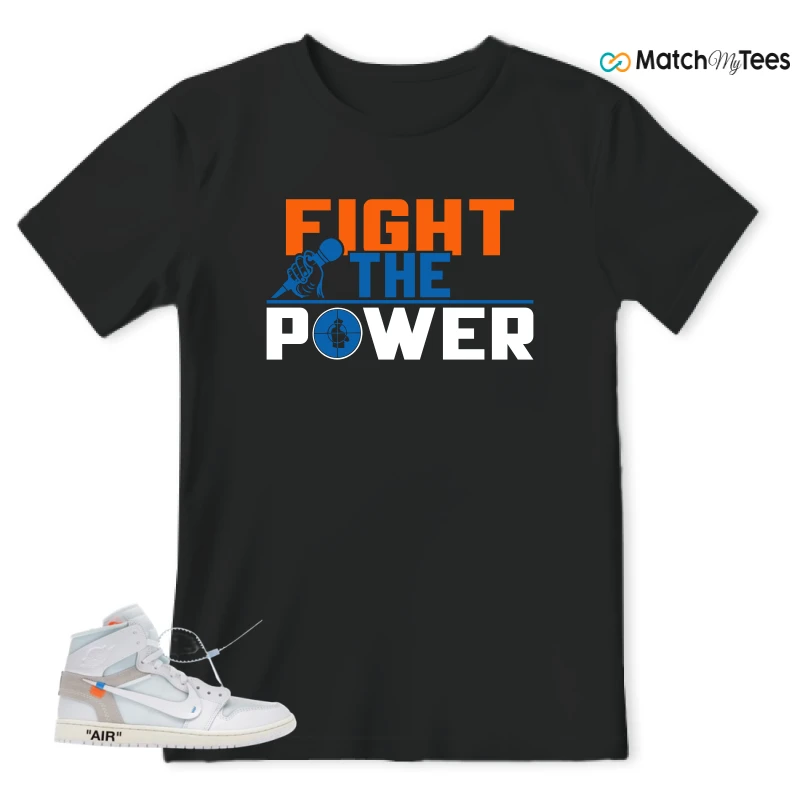 NIKE AIR JORDAN 1 RETRO HIGH VIRGIL ABLOH ARCHIVE ALASKA SNEAKER Matching Tees t-shirt