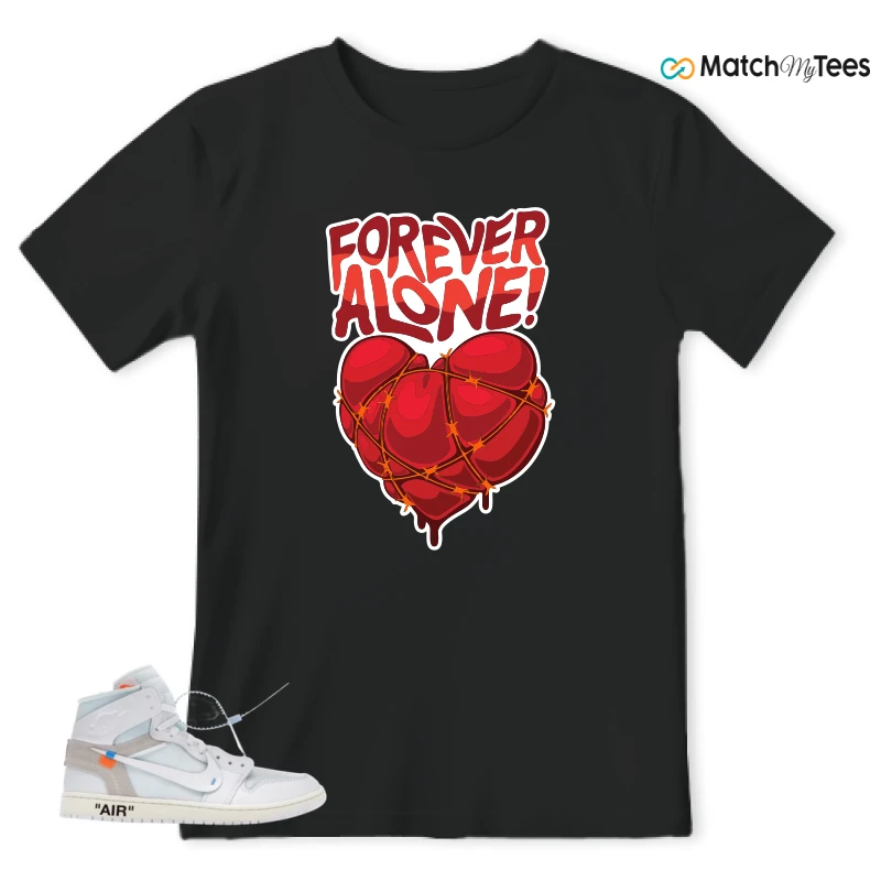 NIKE AIR JORDAN 1 RETRO HIGH VIRGIL ABLOH ARCHIVE ALASKA SNEAKER Matching Tees t-shirt