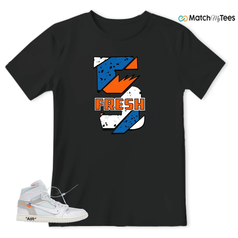 NIKE AIR JORDAN 1 RETRO HIGH VIRGIL ABLOH ARCHIVE ALASKA SNEAKER Matching Tees t-shirt