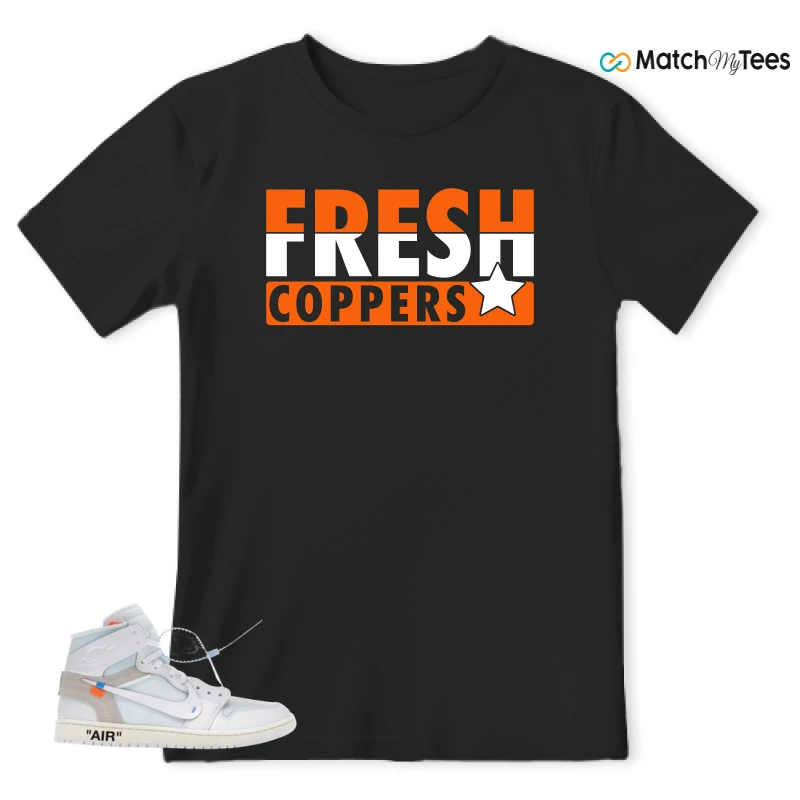 NIKE AIR JORDAN 1 RETRO HIGH VIRGIL ABLOH ARCHIVE ALASKA SNEAKER Matching Tees t-shirt