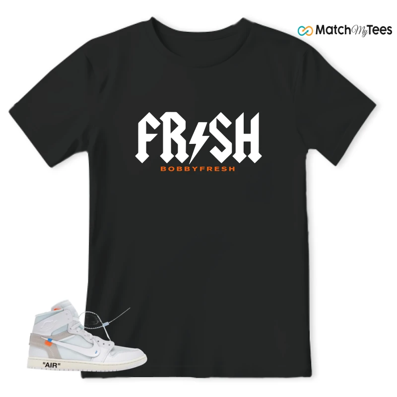 NIKE AIR JORDAN 1 RETRO HIGH VIRGIL ABLOH ARCHIVE ALASKA SNEAKER Matching Tees t-shirt