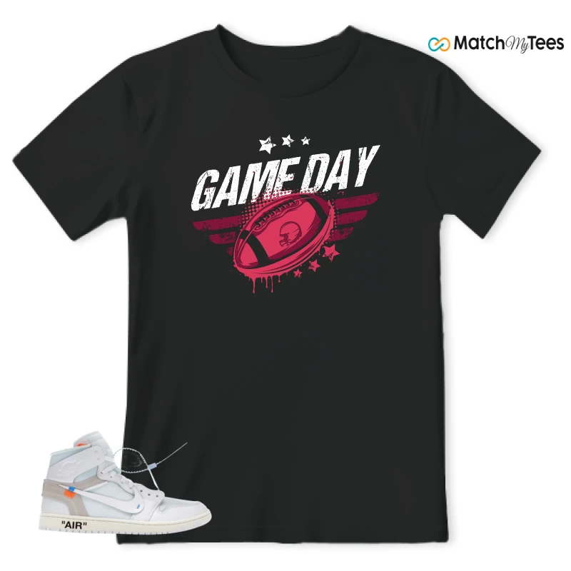 NIKE AIR JORDAN 1 RETRO HIGH VIRGIL ABLOH ARCHIVE ALASKA SNEAKER Matching Tees t-shirt