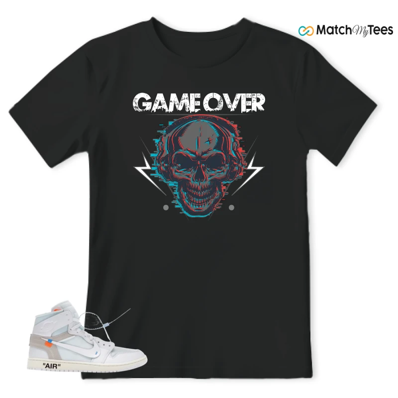 NIKE AIR JORDAN 1 RETRO HIGH VIRGIL ABLOH ARCHIVE ALASKA SNEAKER Matching Tees t-shirt