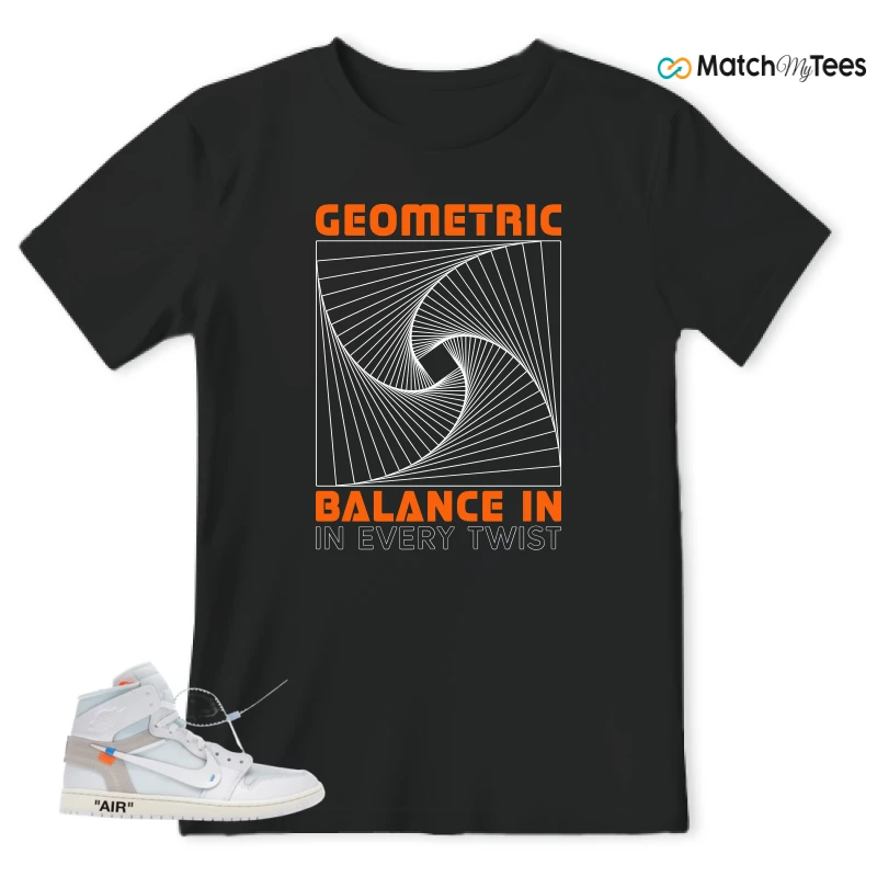 NIKE AIR JORDAN 1 RETRO HIGH VIRGIL ABLOH ARCHIVE ALASKA SNEAKER Matching Tees t-shirt