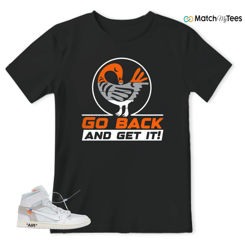 NIKE AIR JORDAN 1 RETRO HIGH VIRGIL ABLOH ARCHIVE ALASKA SNEAKER Matching Tees t-shirt