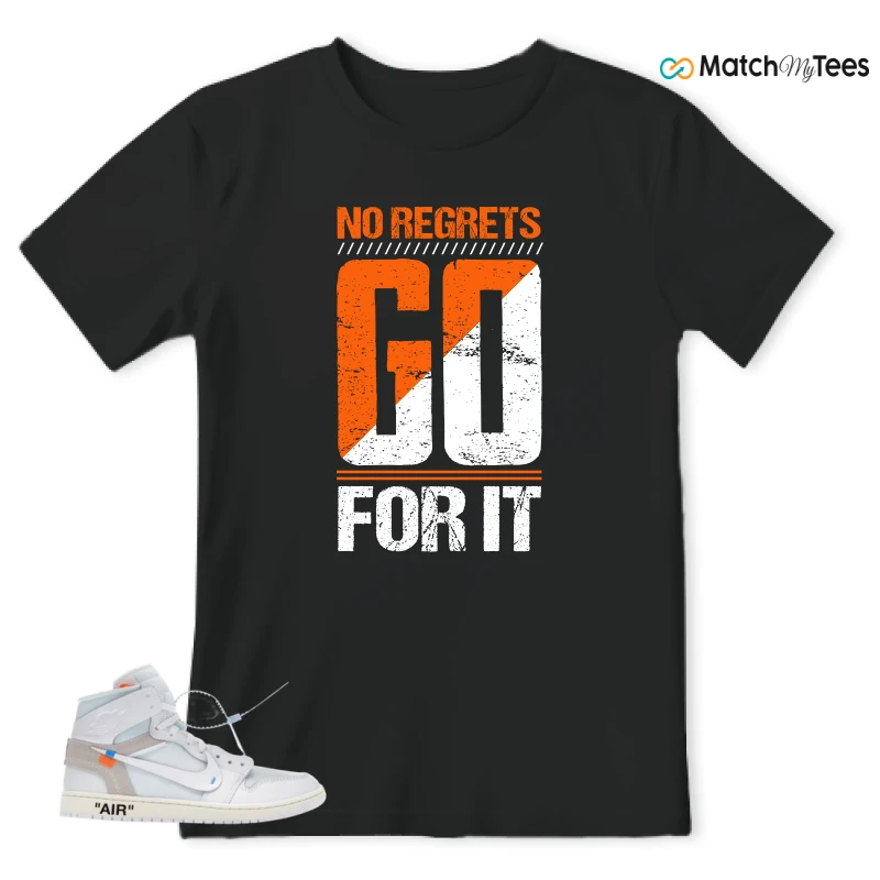 NIKE AIR JORDAN 1 RETRO HIGH VIRGIL ABLOH ARCHIVE ALASKA SNEAKER Matching Tees t-shirt