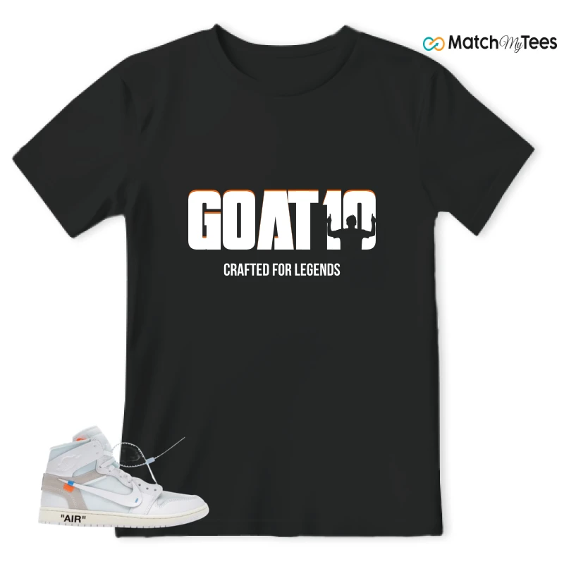 NIKE AIR JORDAN 1 RETRO HIGH VIRGIL ABLOH ARCHIVE ALASKA SNEAKER Matching Tees t-shirt