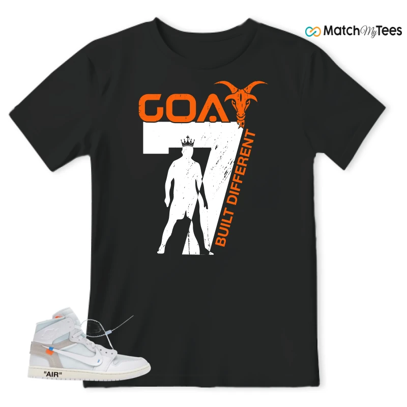 NIKE AIR JORDAN 1 RETRO HIGH VIRGIL ABLOH ARCHIVE ALASKA SNEAKER Matching Tees t-shirt