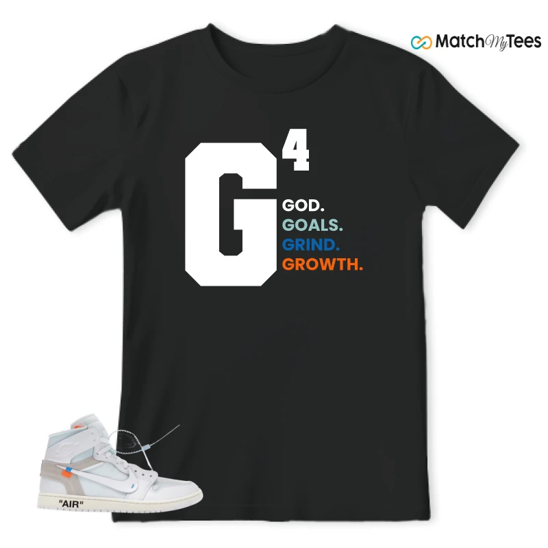 NIKE AIR JORDAN 1 RETRO HIGH VIRGIL ABLOH ARCHIVE ALASKA SNEAKER Matching Tees t-shirt