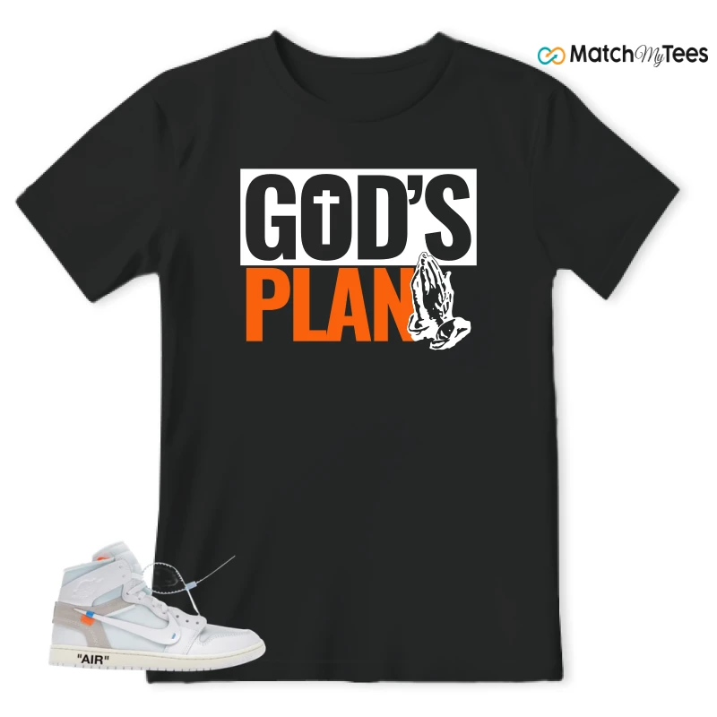 NIKE AIR JORDAN 1 RETRO HIGH VIRGIL ABLOH ARCHIVE ALASKA SNEAKER Matching Tees t-shirt