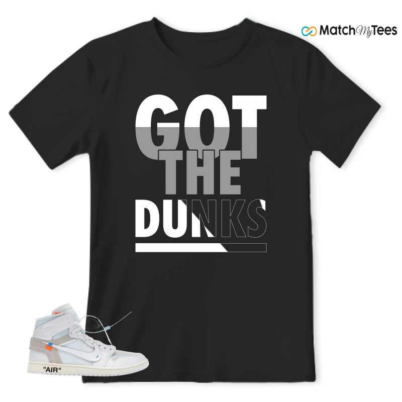 NIKE AIR JORDAN 1 RETRO HIGH VIRGIL ABLOH ARCHIVE ALASKA SNEAKER Matching Tees t-shirt