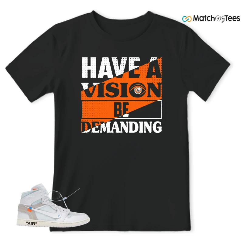 NIKE AIR JORDAN 1 RETRO HIGH VIRGIL ABLOH ARCHIVE ALASKA SNEAKER Matching Tees t-shirt