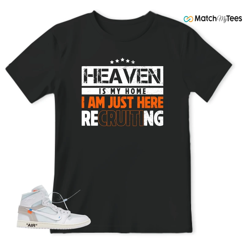 NIKE AIR JORDAN 1 RETRO HIGH VIRGIL ABLOH ARCHIVE ALASKA SNEAKER Matching Tees t-shirt