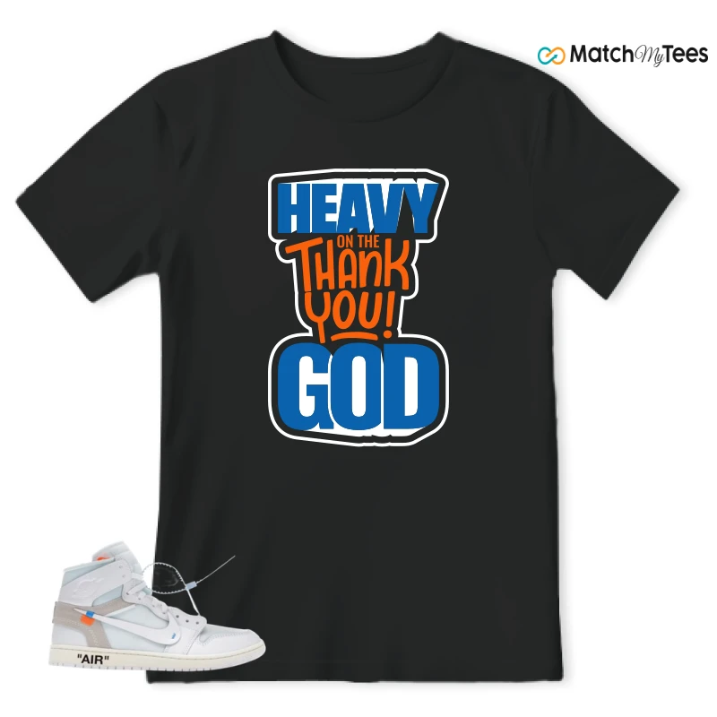 NIKE AIR JORDAN 1 RETRO HIGH VIRGIL ABLOH ARCHIVE ALASKA SNEAKER Matching Tees t-shirt