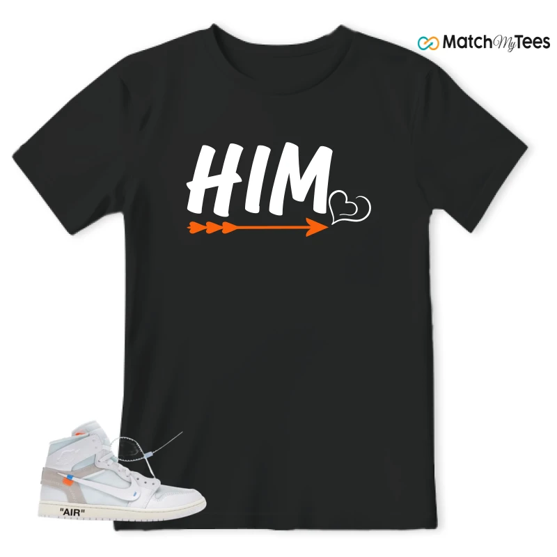 NIKE AIR JORDAN 1 RETRO HIGH VIRGIL ABLOH ARCHIVE ALASKA SNEAKER Matching Tees t-shirt