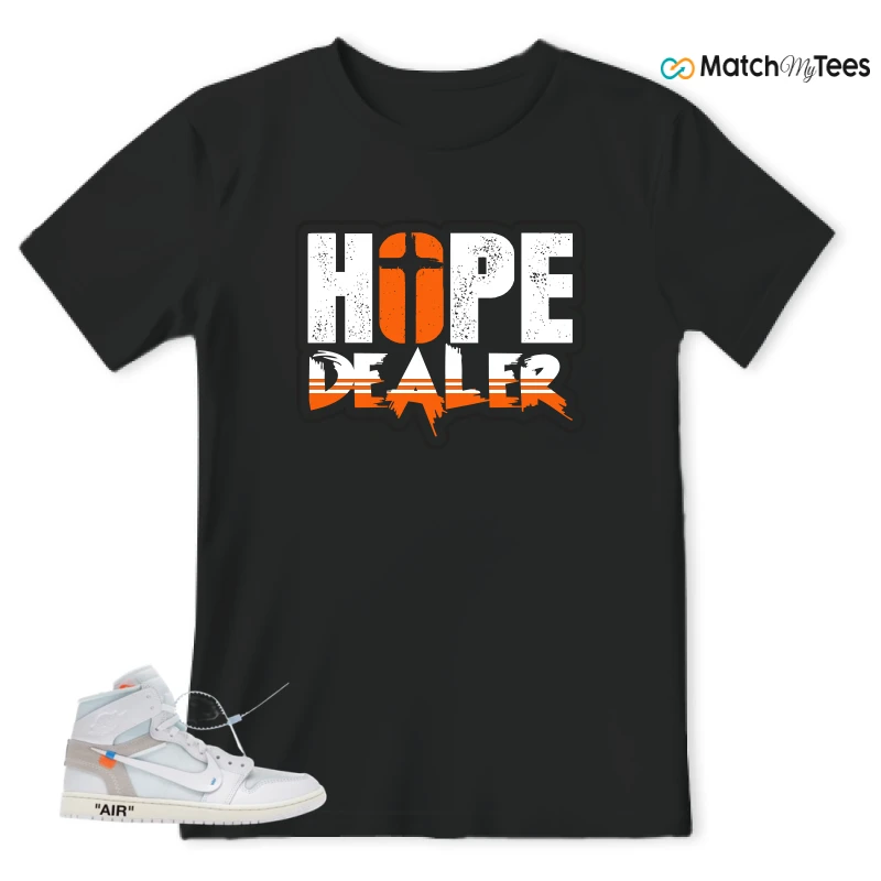 NIKE AIR JORDAN 1 RETRO HIGH VIRGIL ABLOH ARCHIVE ALASKA SNEAKER Matching Tees t-shirt
