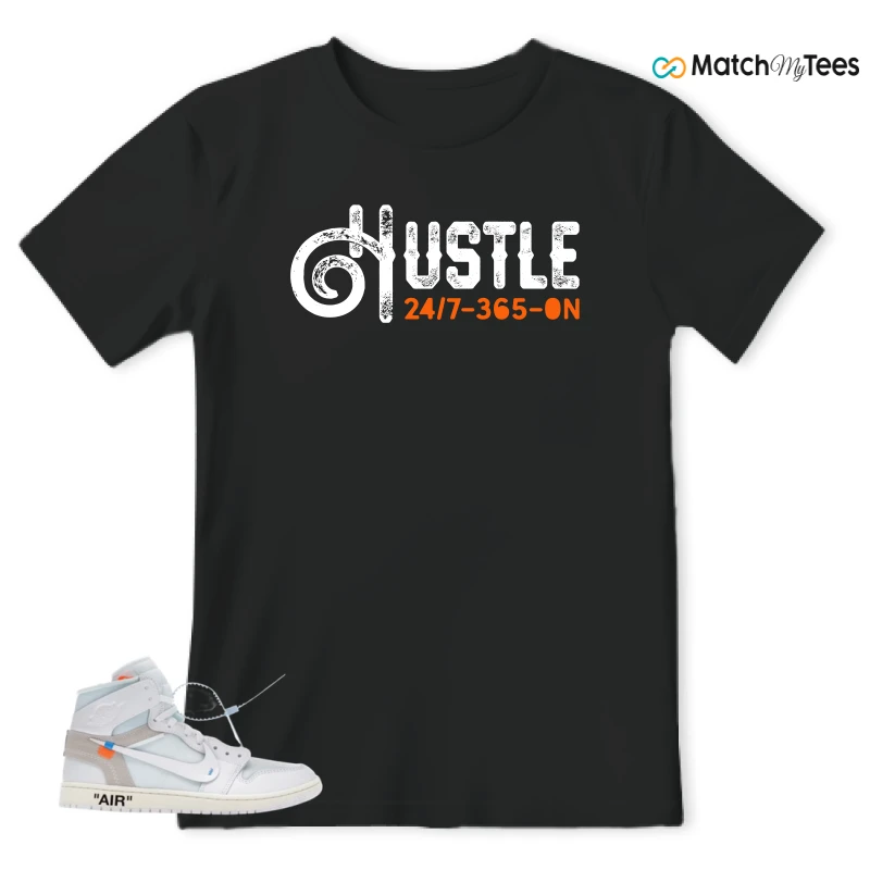 NIKE AIR JORDAN 1 RETRO HIGH VIRGIL ABLOH ARCHIVE ALASKA SNEAKER Matching Tees t-shirt
