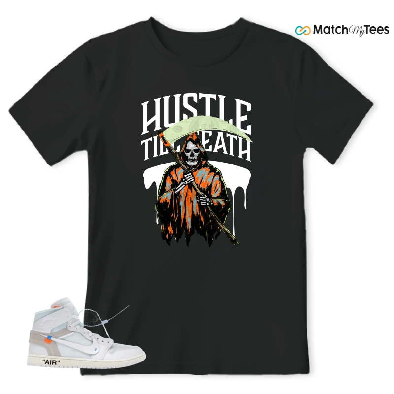 NIKE AIR JORDAN 1 RETRO HIGH VIRGIL ABLOH ARCHIVE ALASKA SNEAKER Matching Tees t-shirt