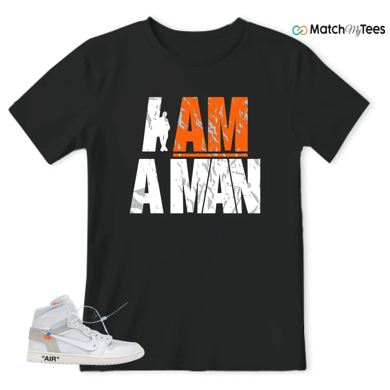 NIKE AIR JORDAN 1 RETRO HIGH VIRGIL ABLOH ARCHIVE ALASKA SNEAKER Matching Tees t-shirt