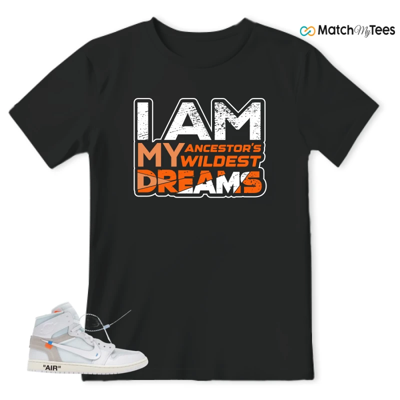 NIKE AIR JORDAN 1 RETRO HIGH VIRGIL ABLOH ARCHIVE ALASKA SNEAKER Matching Tees t-shirt