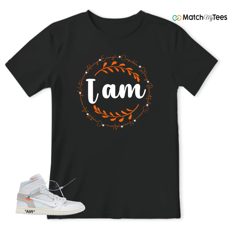 NIKE AIR JORDAN 1 RETRO HIGH VIRGIL ABLOH ARCHIVE ALASKA SNEAKER Matching Tees t-shirt