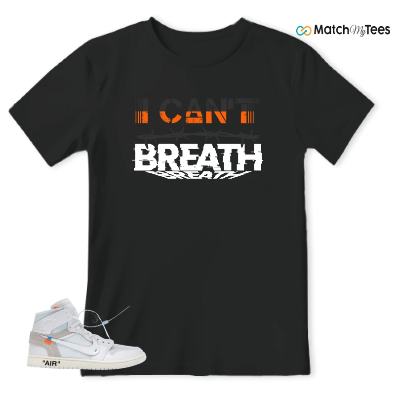 NIKE AIR JORDAN 1 RETRO HIGH VIRGIL ABLOH ARCHIVE ALASKA SNEAKER Matching Tees t-shirt