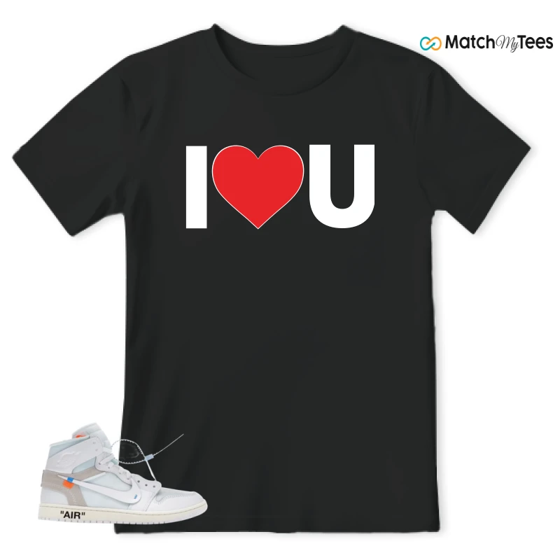 NIKE AIR JORDAN 1 RETRO HIGH VIRGIL ABLOH ARCHIVE ALASKA SNEAKER Matching Tees t-shirt