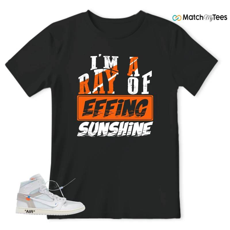NIKE AIR JORDAN 1 RETRO HIGH VIRGIL ABLOH ARCHIVE ALASKA SNEAKER Matching Tees t-shirt