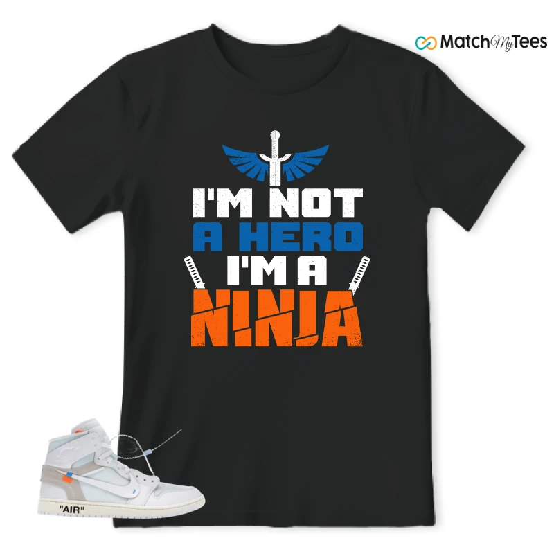 NIKE AIR JORDAN 1 RETRO HIGH VIRGIL ABLOH ARCHIVE ALASKA SNEAKER Matching Tees t-shirt