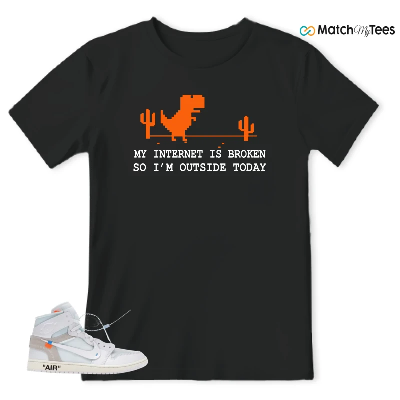 NIKE AIR JORDAN 1 RETRO HIGH VIRGIL ABLOH ARCHIVE ALASKA SNEAKER Matching Tees t-shirt