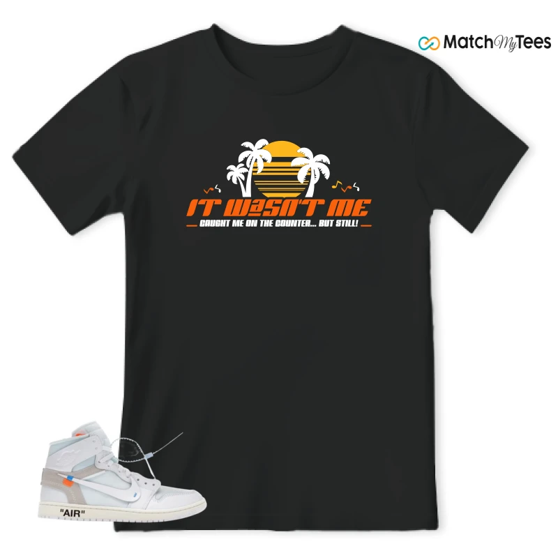 NIKE AIR JORDAN 1 RETRO HIGH VIRGIL ABLOH ARCHIVE ALASKA SNEAKER Matching Tees t-shirt
