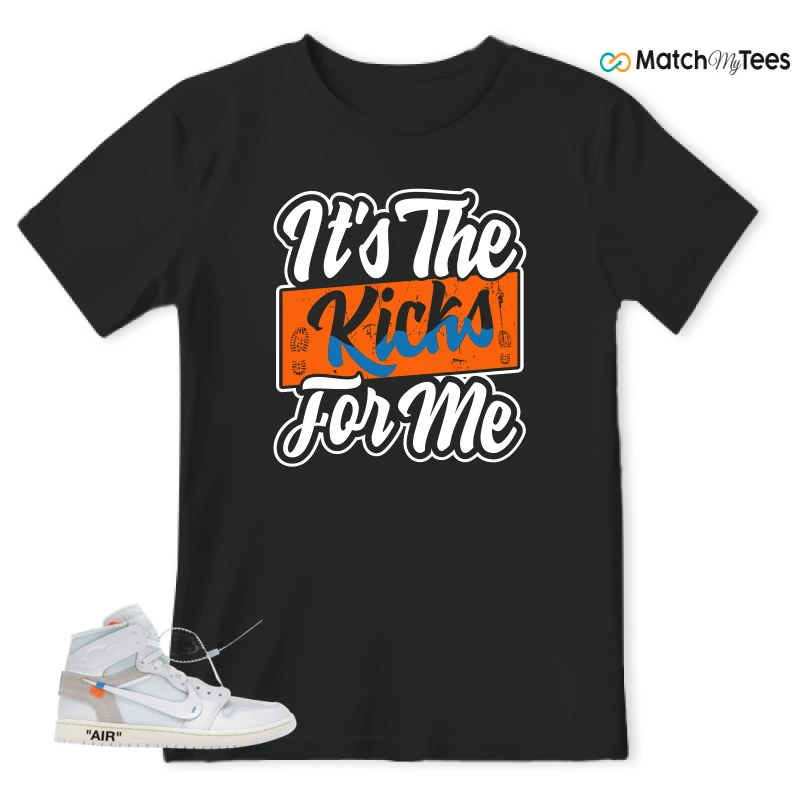 NIKE AIR JORDAN 1 RETRO HIGH VIRGIL ABLOH ARCHIVE ALASKA SNEAKER Matching Tees t-shirt
