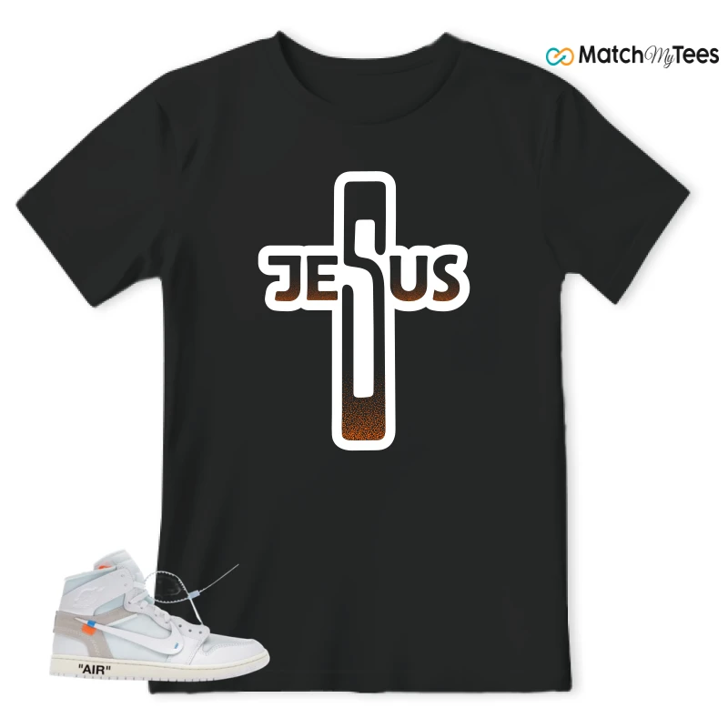 NIKE AIR JORDAN 1 RETRO HIGH VIRGIL ABLOH ARCHIVE ALASKA SNEAKER Matching Tees t-shirt