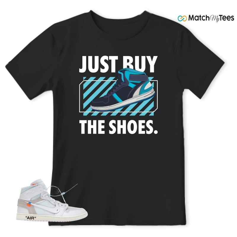 NIKE AIR JORDAN 1 RETRO HIGH VIRGIL ABLOH ARCHIVE ALASKA SNEAKER Matching Tees t-shirt