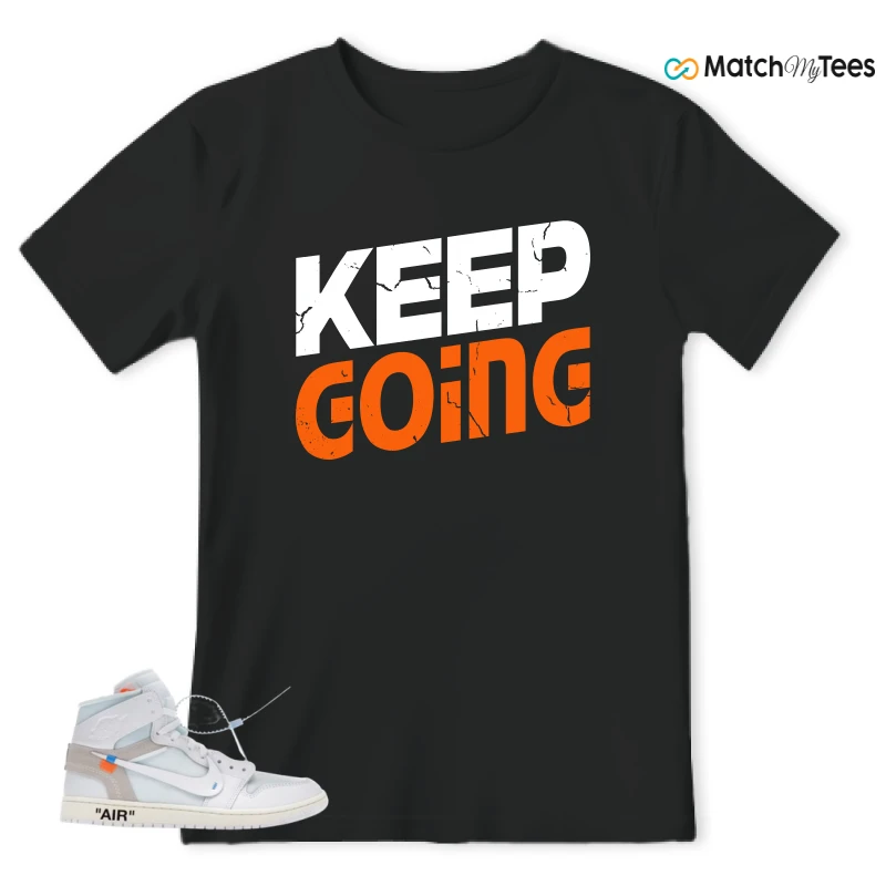 NIKE AIR JORDAN 1 RETRO HIGH VIRGIL ABLOH ARCHIVE ALASKA SNEAKER Matching Tees t-shirt