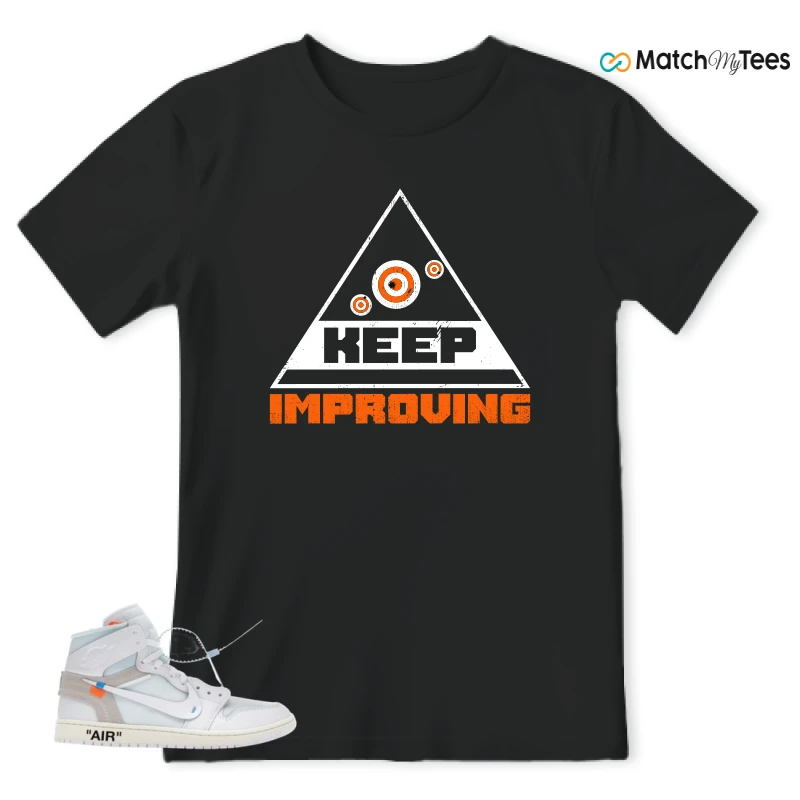 NIKE AIR JORDAN 1 RETRO HIGH VIRGIL ABLOH ARCHIVE ALASKA SNEAKER Matching Tees t-shirt