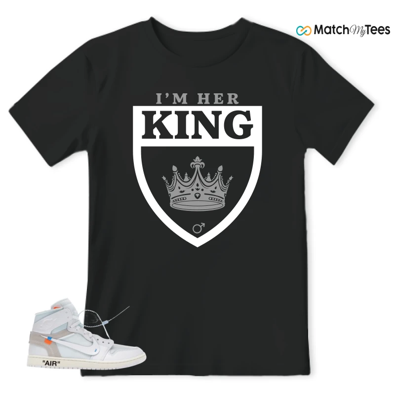 NIKE AIR JORDAN 1 RETRO HIGH VIRGIL ABLOH ARCHIVE ALASKA SNEAKER Matching Tees t-shirt