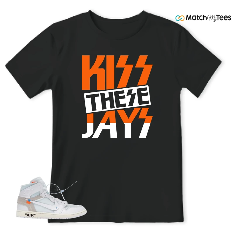 NIKE AIR JORDAN 1 RETRO HIGH VIRGIL ABLOH ARCHIVE ALASKA SNEAKER Matching Tees t-shirt