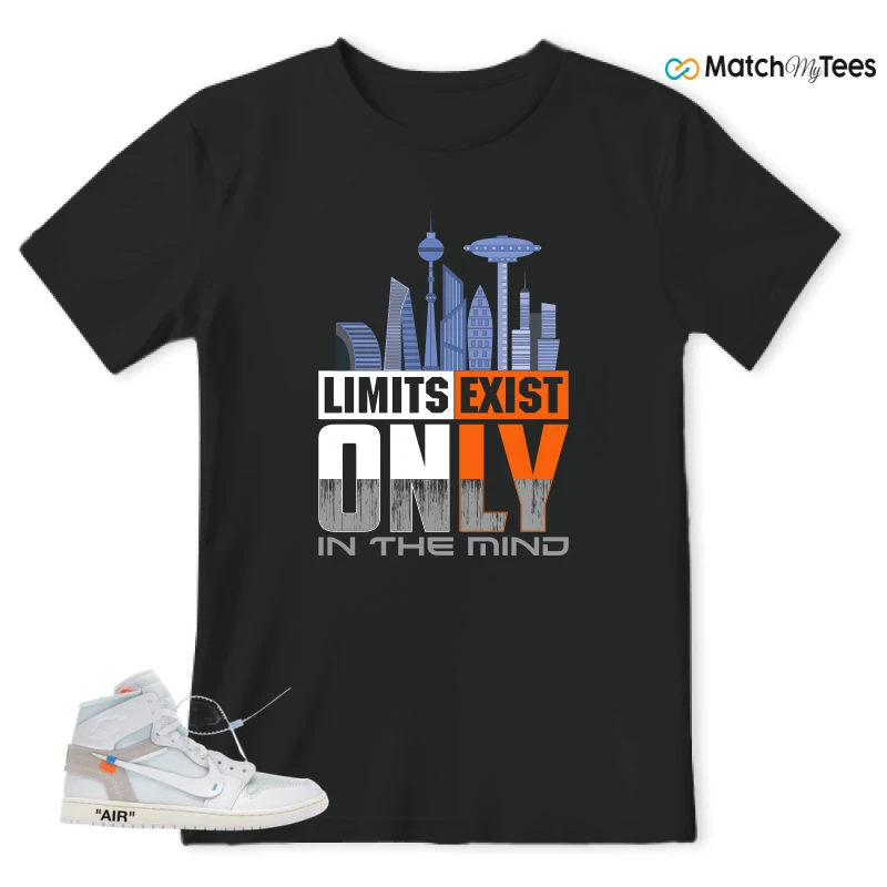 NIKE AIR JORDAN 1 RETRO HIGH VIRGIL ABLOH ARCHIVE ALASKA SNEAKER Matching Tees t-shirt