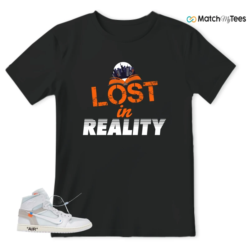NIKE AIR JORDAN 1 RETRO HIGH VIRGIL ABLOH ARCHIVE ALASKA SNEAKER Matching Tees t-shirt