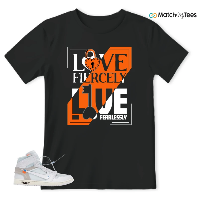 NIKE AIR JORDAN 1 RETRO HIGH VIRGIL ABLOH ARCHIVE ALASKA SNEAKER Matching Tees t-shirt